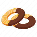 donut, cookies, biscuits, baked, food, illustration, donut icon, sticker, chocolate