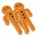 gingerbread, cookies, biscuits, baked, food, illustration, sticker, sweet, emoticon