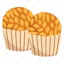 oatmeal, sticker, cookies, biscuits, baked, meal, food, illustration, cup cake