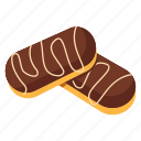 shortbread, cookies, biscuits, baked, food, illustration, chocolate, sweet, sticker