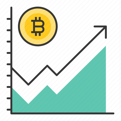 Bitcoin, blockchain, cryptocurrencty, digital currency, graph, graph increase icon - Download on Iconfinder
