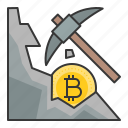 bitcoin, bitcoin mining, blockchain, cryptocurrencty, digital currency, mining, pickaxe