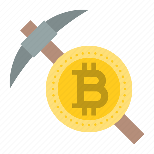 Bitcoin mining, blockchain, cryptocurrency, digital currency, mining, pickaxe icon - Download on Iconfinder