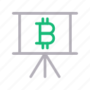 bitcoin, board, crypto, currency, presentation 