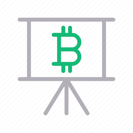 Bitcoin, board, crypto, currency, presentation icon - Download on Iconfinder