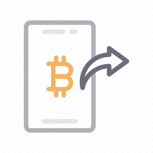 Bitcoin, mobile, pay, phone, send icon - Download on Iconfinder