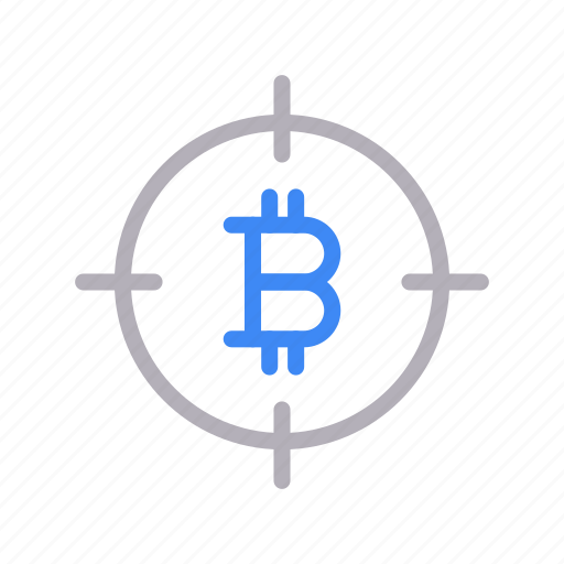 Bitcoin, crypto, currency, focus, target icon - Download on Iconfinder