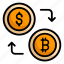 bitcoin, cash, coin, cryptocurrency, exchange, dollar 
