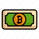currency note, bitcoin note, finance, money, currency
