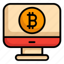 bitcoin, computer, currency, desktop, finance