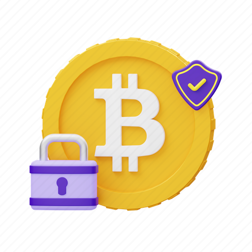Secure, crypto, bitcoin 3D illustration - Download on Iconfinder