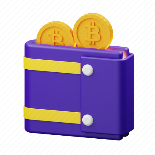 Wallet, money, bitcoin 3D illustration - Download on Iconfinder