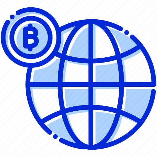 Global bitcoin, global bitcoin investment, global currency, globe icon - Download on Iconfinder