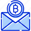 bitcoin envelope, bitcoin mail, bitcoin postage, cryptocurrency envelope 