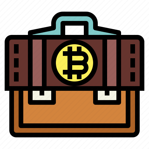 Bitcoin, portfolio, currency, business, finance, suitcase icon - Download on Iconfinder