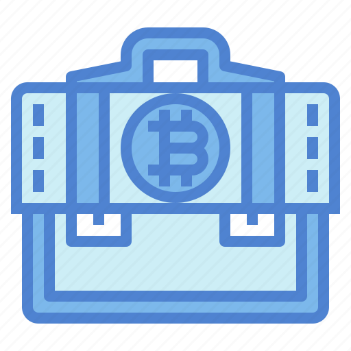 Bitcoin, portfolio, currency, business, finance, suitcase icon - Download on Iconfinder