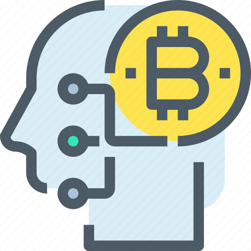 Bank, bitcoin, cryptocurrency, digital, head, mind, money icon - Download on Iconfinder