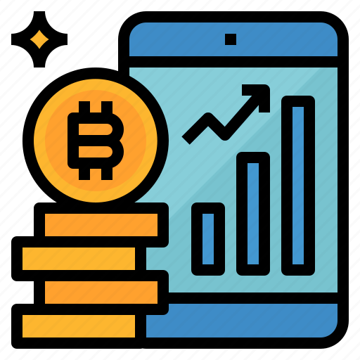 Application, bitcoin, chart, investment, trading icon ...