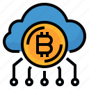 bitcoin, cash, cloud, coin, currency, money