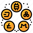 bitcoin, cash, coin, cryptocurrency, currency, digital, money