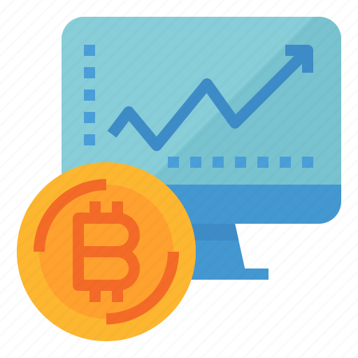 Bitcoin, chart, growth, monitor, profit icon - Download on Iconfinder