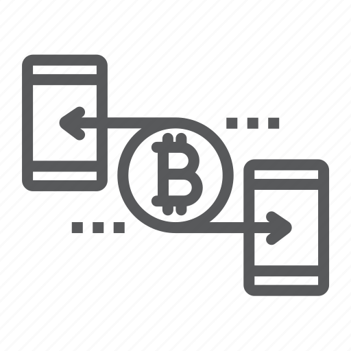 Bitcoin, cryptocurrency, finance, money, peer, smartphone, to icon - Download on Iconfinder