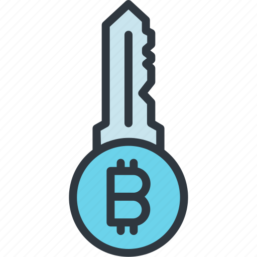 Bitcoin, cryptocurrency, digital, finance, key, protection, trade icon - Download on Iconfinder