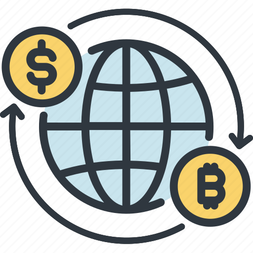 Bitcoin, cryptocurrency, digital, exchange, finance, global, trade icon - Download on Iconfinder