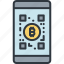 barcode, bitcoin, cryptocurrency, digital, finance, mobile banking, trade 