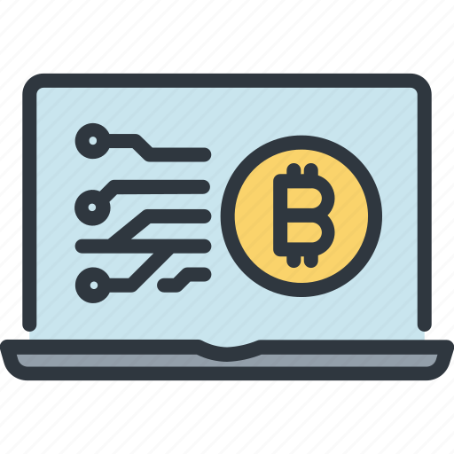 Bitcoin, computer, cryptocurrency, digital, finance, online, trade icon - Download on Iconfinder