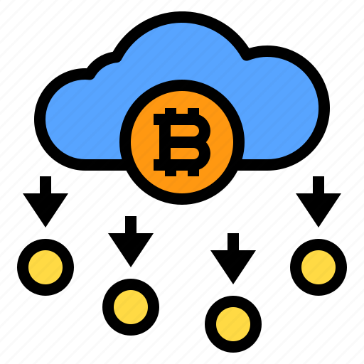 Bitcoin, cloud, cryptocurrency, data, storage icon - Download on Iconfinder