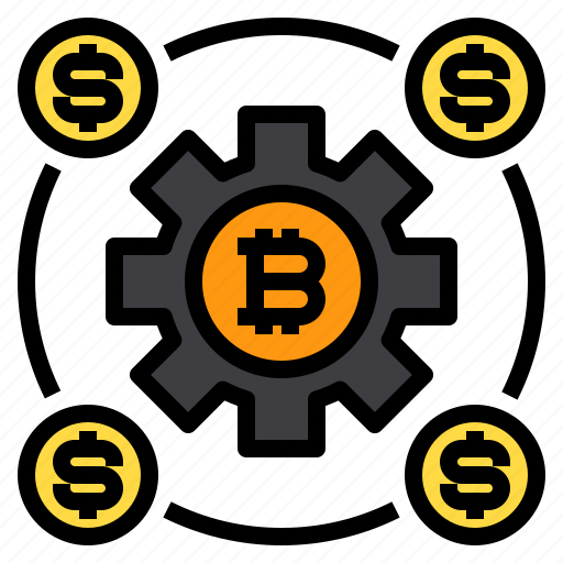 Bitcoin, coin, gear icon - Download on Iconfinder