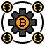 bitcoin, coin, gear 