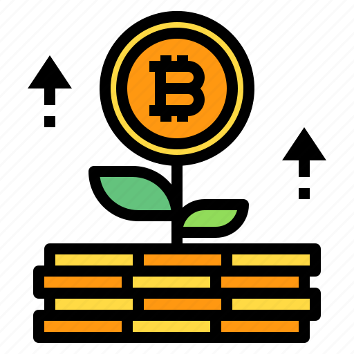 Bitcoin, cryptocurrency, growth icon - Download on Iconfinder