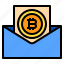 bitcoin, cryptocurrency, email, envelope, letter, mail 