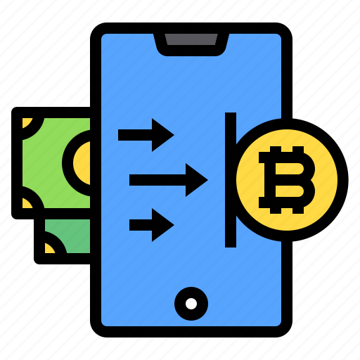 Bitcoin, smartphone icon - Download on Iconfinder