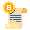 bill, bitcoin, blockchain, cryptocurrency, invoice, receipt