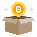bitcoin, box, package, cryptocurrency, delivery, transport