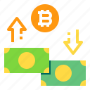 bitcoin, cash, money, cryptocurrency, currency