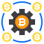bitcoin, coin, gear, configuration, cryptocurrency, preferences 