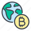 crypto, bitcoin, cryptocurrency, blockchain, coin, globe, world 