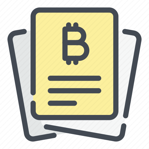 Crypto, bitcoin, cryptocurrency, blockchain, whitepaper, document, file icon - Download on Iconfinder