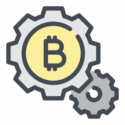 Crypto, bitcoin, cryptocurrency, blockchain, gear, cog, settings icon - Download on Iconfinder