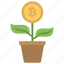bitcoin investment, bitcoin money plant, bitcoin watering growth, cryptocurrency investment, cryptocurrency plant 