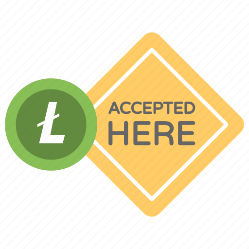 Alternative currency, buy litecoin sign, cryptocurrency, litecoin accepted here, litecoin as payment, litecoin sold icon - Download on Iconfinder