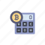 bitcoin, calculator, cryptocurrency, accounting, calculating, finance, mathematics 