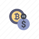bitcoin, cryptocurrency, dollar, vs, banking, exchange, financial
