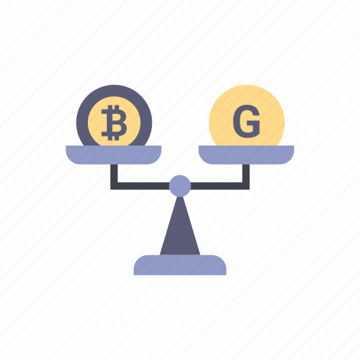Bitcoin, cryptocurrency, gold, vs, business, finance, money icon - Download on Iconfinder