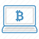 bitcoin, computer, cryptocurrency, laptop, money