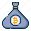 bag, bitcoin, business, cash bag, cryptocurrency, digital money, electronic cash 